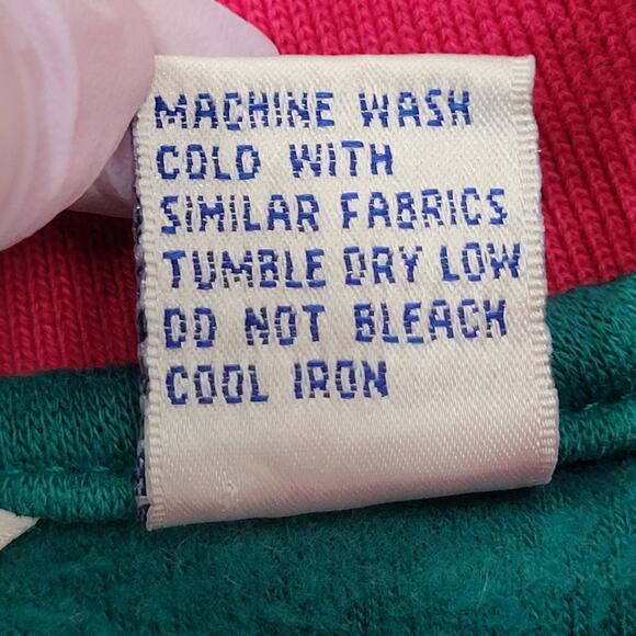 Vintage 90s MOD Fleece Sweatshirt Womens Large 23x22 Baggy Boxy - Picture 8 of 14